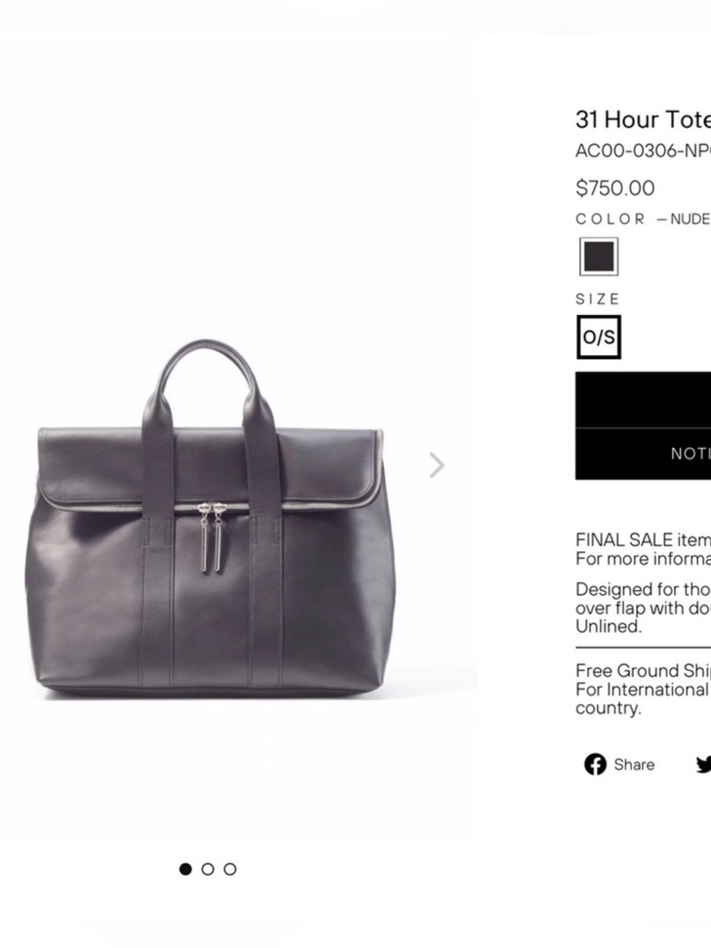 3.1 Phillip Lim 31 hour bag Black